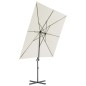 Ampelschirm mit Stahlmast 250×250 cm Sandfarben Ampelschirm mit Stahlmast 250×250 cm Sandfarben