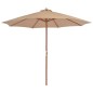 Sonnenschirm mit Holz-Mast 300 cm Taupe Sonnenschirm mit Holz-Mast 300 cm Taupe