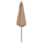 Sonnenschirm mit Holz-Mast 300 cm Taupe Sonnenschirm mit Holz-Mast 300 cm Taupe