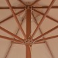 Sonnenschirm mit Holz-Mast 300 cm Taupe Sonnenschirm mit Holz-Mast 300 cm Taupe