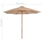Sonnenschirm mit Holz-Mast 300 cm Taupe Sonnenschirm mit Holz-Mast 300 cm Taupe
