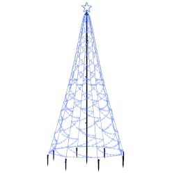 vidaXL LED-Weihnachtsbaum mit Metallstange 500 LEDs Blau 3 m