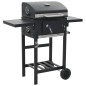 vidaXL Holzkohlegrill mit Unterer Ablage Schwarz vidaXL Holzkohlegrill mit Unterer Ablage Schwarz