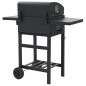vidaXL Holzkohlegrill mit Unterer Ablage Schwarz vidaXL Holzkohlegrill mit Unterer Ablage Schwarz