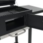vidaXL Holzkohlegrill mit Unterer Ablage Schwarz vidaXL Holzkohlegrill mit Unterer Ablage Schwarz