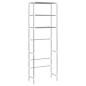 Toilettenregal mit 3 Ablagen Silbern 53x28x169 cm Toilettenregal mit 3 Ablagen Silbern 53x28x169 cm