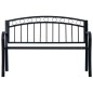 Gartenbank 125 cm Schwarz Stahl Gartenbank 125 cm Schwarz Stahl
