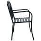 Gartenbank 125 cm Schwarz Stahl Gartenbank 125 cm Schwarz Stahl
