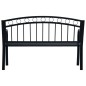 Gartenbank 125 cm Schwarz Stahl Gartenbank 125 cm Schwarz Stahl