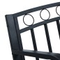 Gartenbank 125 cm Schwarz Stahl Gartenbank 125 cm Schwarz Stahl