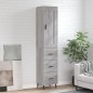 Highboard Grau Sonoma 34,5x34x180 cm Holzwerkstoff Highboard Grau Sonoma 34,5x34x180 cm Holzwerkstoff