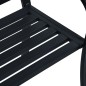 Gartenbank 125 cm Schwarz Stahl Gartenbank 125 cm Schwarz Stahl