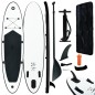 Aufblasbares Stand Up Paddle Board Set Schwarz und Weiß Aufblasbares Stand Up Paddle Board Set Schwarz und Weiß
