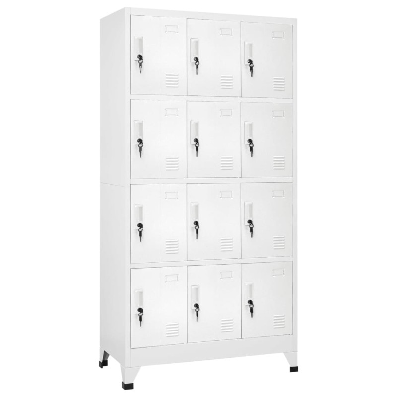 Schließfachschrank mit 12 Fächern 90x45x180 cm Schließfachschrank mit 12 Fächern 90x45x180 cm