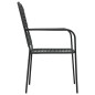 vidaXL Gartenstühle 2 Stk. Baumwollseil und Stahl Schwarz vidaXL Gartenstühle 2 Stk. Baumwollseil und Stahl Schwarz
