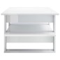 vidaXL Couchtisch Hochglanz-Weiß 110x55x42 cm Holzwerkstoff vidaXL Couchtisch Hochglanz-Weiß 110x55x42 cm Holzwerkstoff