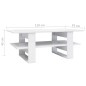 vidaXL Couchtisch Hochglanz-Weiß 110x55x42 cm Holzwerkstoff vidaXL Couchtisch Hochglanz-Weiß 110x55x42 cm Holzwerkstoff