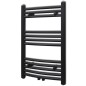 Handtuchheizkörper Warmwasser Gebogen Schwarz 500x764 mm Handtuchheizkörper Warmwasser Gebogen Schwarz 500x764 mm