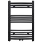 Handtuchheizkörper Warmwasser Gebogen Schwarz 500x764 mm Handtuchheizkörper Warmwasser Gebogen Schwarz 500x764 mm