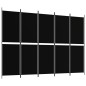 5-tlg. Paravent Schwarz 250x180 cm Stoff 5-tlg. Paravent Schwarz 250x180 cm Stoff