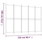 5-tlg. Paravent Schwarz 250x180 cm Stoff 5-tlg. Paravent Schwarz 250x180 cm Stoff