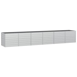 Garten-Hochbeet 480x80x77 cm Verzinkter Stahl Silber