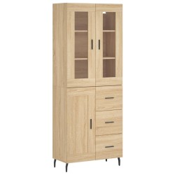 Highboard Sonoma-Eiche 69,5x34x180 cm Holzwerkstoff