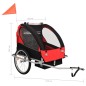 2-in-1 Kinder Fahrradanhänger & Kinderwagen Schwarz und Rot 2-in-1 Kinder Fahrradanhänger & Kinderwagen Schwarz und Rot