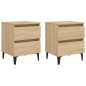 vidaXL Nachttische 2 Stk. Sonoma-Eiche 40x35x50 cm Holzwerkstoff vidaXL Nachttische 2 Stk. Sonoma-Eiche 40x35x50 cm Holzwerkstoff
