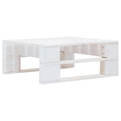 vidaXL Outdoor-Ottomane Paletten Holz Weiß