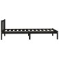 Massivholzbett Schwarz Kiefer 90x200 cm Massivholzbett Schwarz Kiefer 90x200 cm