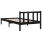 Massivholzbett Schwarz Kiefer 90x200 cm Massivholzbett Schwarz Kiefer 90x200 cm