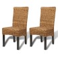 Esszimmerstühle 2 Stk. Abaca und Mango Massivholz Esszimmerstühle 2 Stk. Abaca und Mango Massivholz