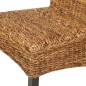 Esszimmerstühle 2 Stk. Abaca und Mango Massivholz Esszimmerstühle 2 Stk. Abaca und Mango Massivholz
