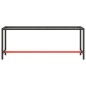 Werkbankgestell Mattschwarz und Mattrot 210x50x79 cm Metall Werkbankgestell Mattschwarz und Mattrot 210x50x79 cm Metall
