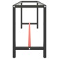 Werkbankgestell Mattschwarz und Mattrot 210x50x79 cm Metall Werkbankgestell Mattschwarz und Mattrot 210x50x79 cm Metall