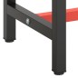 Werkbankgestell Mattschwarz und Mattrot 210x50x79 cm Metall Werkbankgestell Mattschwarz und Mattrot 210x50x79 cm Metall