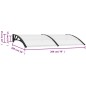Türvordach Schwarz 200×100 cm PC Türvordach Schwarz 200×100 cm PC
