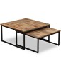 Satztisch Couchtisch-Set 2-tlg. Recyceltes Teak Massiv Satztisch Couchtisch-Set 2-tlg. Recyceltes Teak Massiv