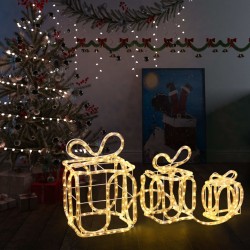 vidaXL Weihnachtsdekoration Geschenkboxen mit 180 LEDs Indoor Outdoor 