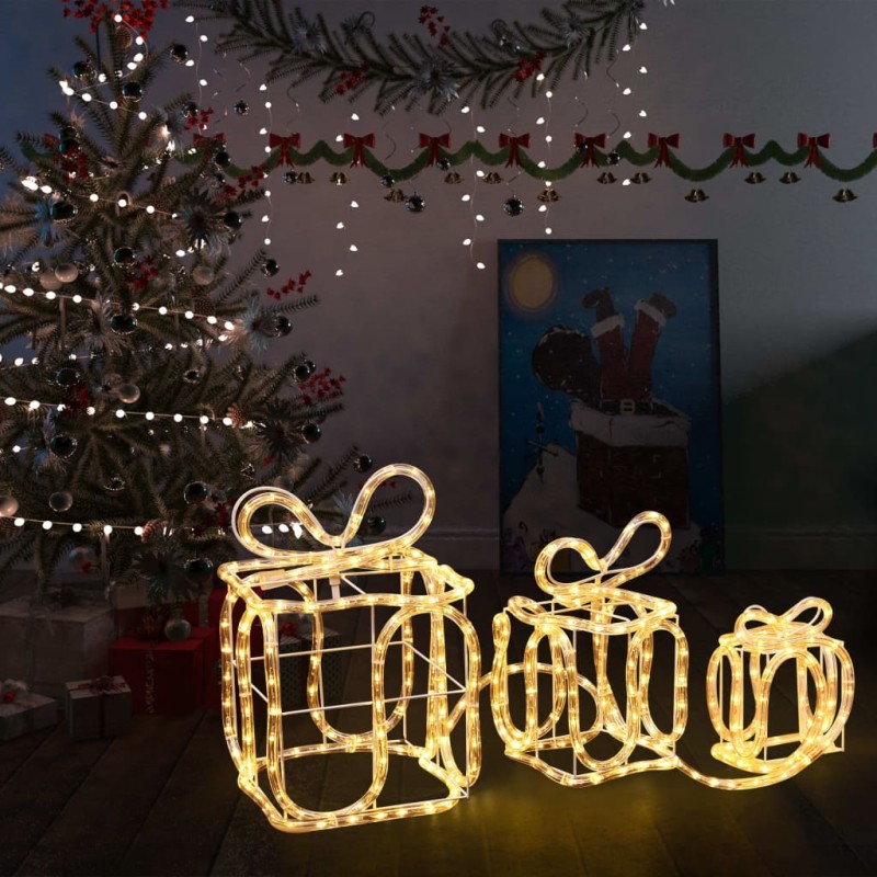 vidaXL Weihnachtsdekoration Geschenkboxen mit 180 LEDs Indoor Outdoor vidaXL Weihnachtsdekoration Geschenkboxen mit 180 LEDs Indoor Outdoor