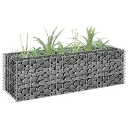  vidaXL Gabionen-Hochbeet Verzinkter Stahl 90×30×30 cm