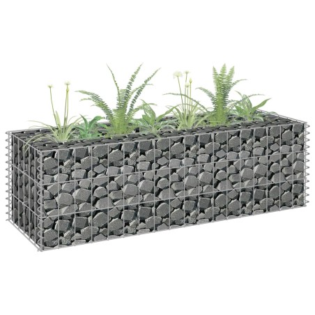  vidaXL Gabionen-Hochbeet Verzinkter Stahl 90×30×30 cm