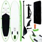 vidaXL Aufblasbares Stand Up Paddle Board Set Grün und Weiß vidaXL Aufblasbares Stand Up Paddle Board Set Grün und Weiß