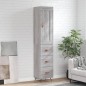 Highboard Grau Sonoma 34,5x34x180 cm Holzwerkstoff Highboard Grau Sonoma 34,5x34x180 cm Holzwerkstoff