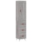 Highboard Grau Sonoma 34,5x34x180 cm Holzwerkstoff Highboard Grau Sonoma 34,5x34x180 cm Holzwerkstoff