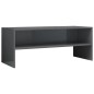 TV-Schrank Hochglanz-Grau 100x40x40 cm Holzwerkstoff TV-Schrank Hochglanz-Grau 100x40x40 cm Holzwerkstoff