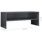 TV-Schrank Hochglanz-Grau 100x40x40 cm Holzwerkstoff TV-Schrank Hochglanz-Grau 100x40x40 cm Holzwerkstoff
