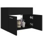 Waschbeckenunterschrank Schwarz 60x38,5x46 cm Holzwerkstoff Waschbeckenunterschrank Schwarz 60x38,5x46 cm Holzwerkstoff