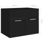Waschbeckenunterschrank Schwarz 60x38,5x46 cm Holzwerkstoff Waschbeckenunterschrank Schwarz 60x38,5x46 cm Holzwerkstoff